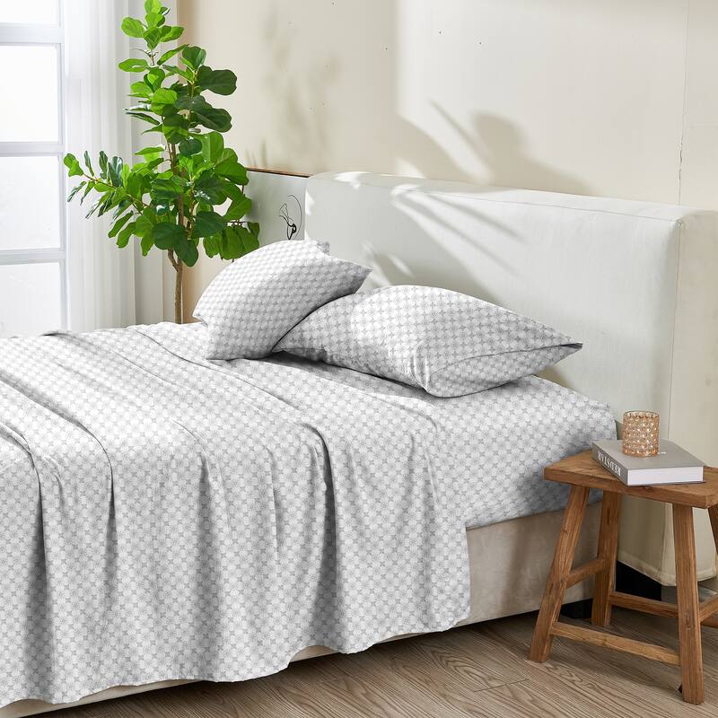 Patina Vie Maison Cotton Percale Vintage Floral Sheet Set