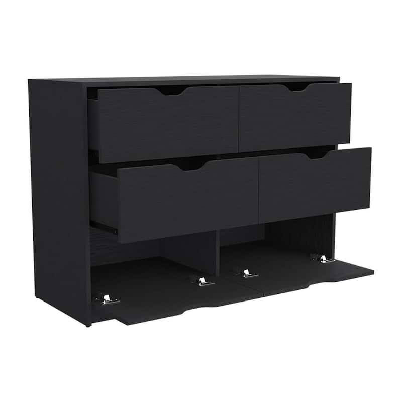 42 Inch Dresser with 4 Drawers for Bedroom Storage and Organization