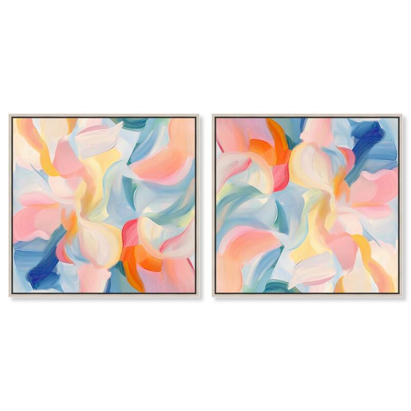 Mediterranean Pink Canvas by Art Remedy - 36" x 24" - Black