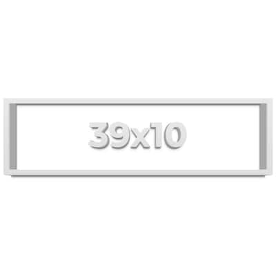 39x10 Shadow Box Frame White 1 Real Wood