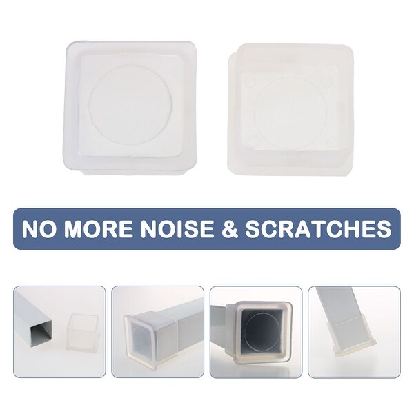 Home Garden Furniture 10x Square Brown Chair Leg Tip Caps Floor Protectors Furniture Pads 30 35mm