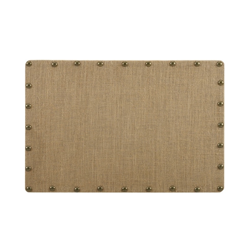 Burlap Corkboard with Nail-head Accents