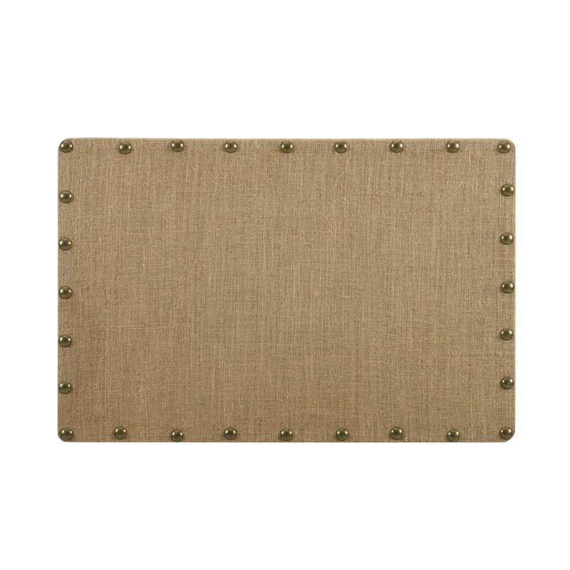 Burlap Corkboard with Nail-head Accents