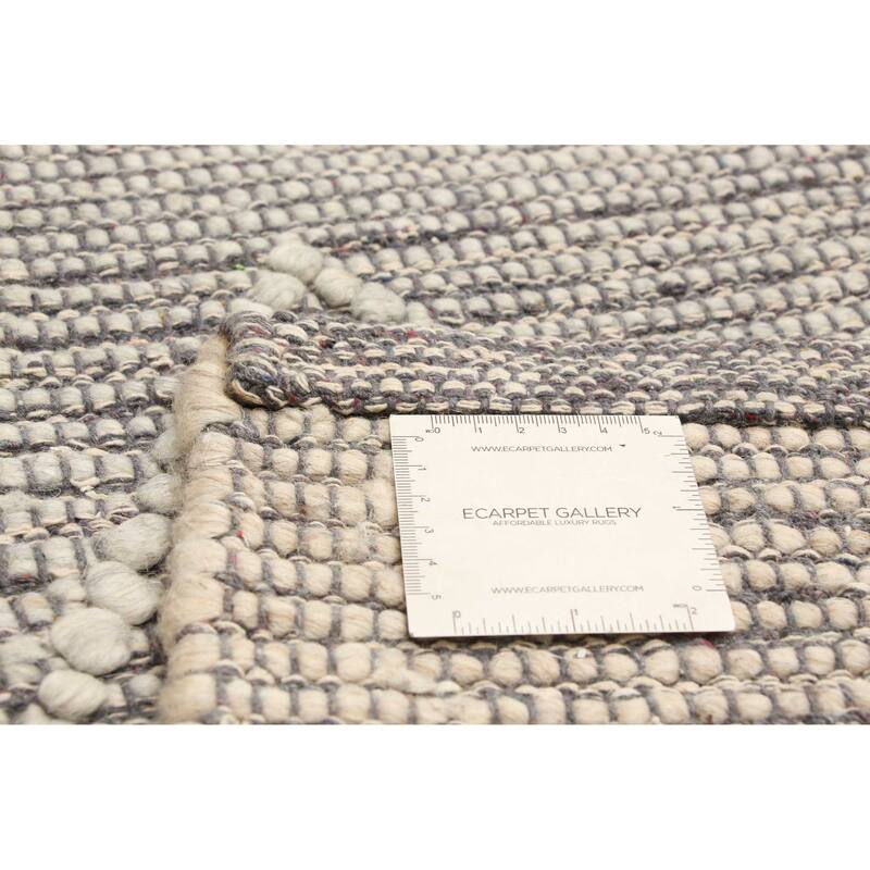 ECARPETGALLERY Braid weave Sienna Tan Wool Rug - 6'2 x 9'2