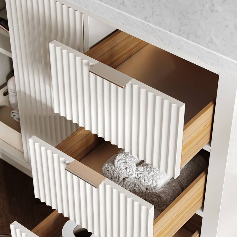 Ariel P61CWOVO Milan 61" Free Standing Single Oval Basin Vanity Set