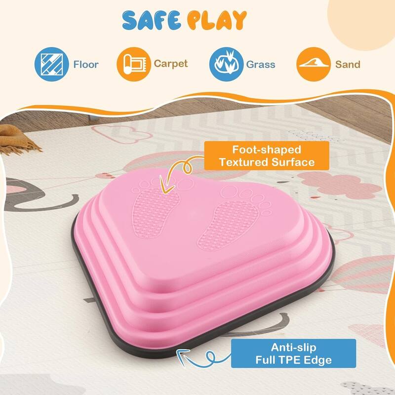 11Pcs Non-Slip Plastic Sensory Balance Blocks Stepping Stones for Kids - 11 pcs