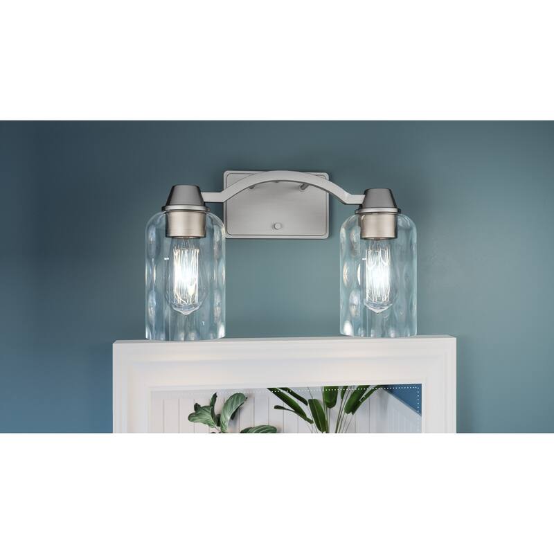 Acacia 2-Light Brushed Nickel Bath Light