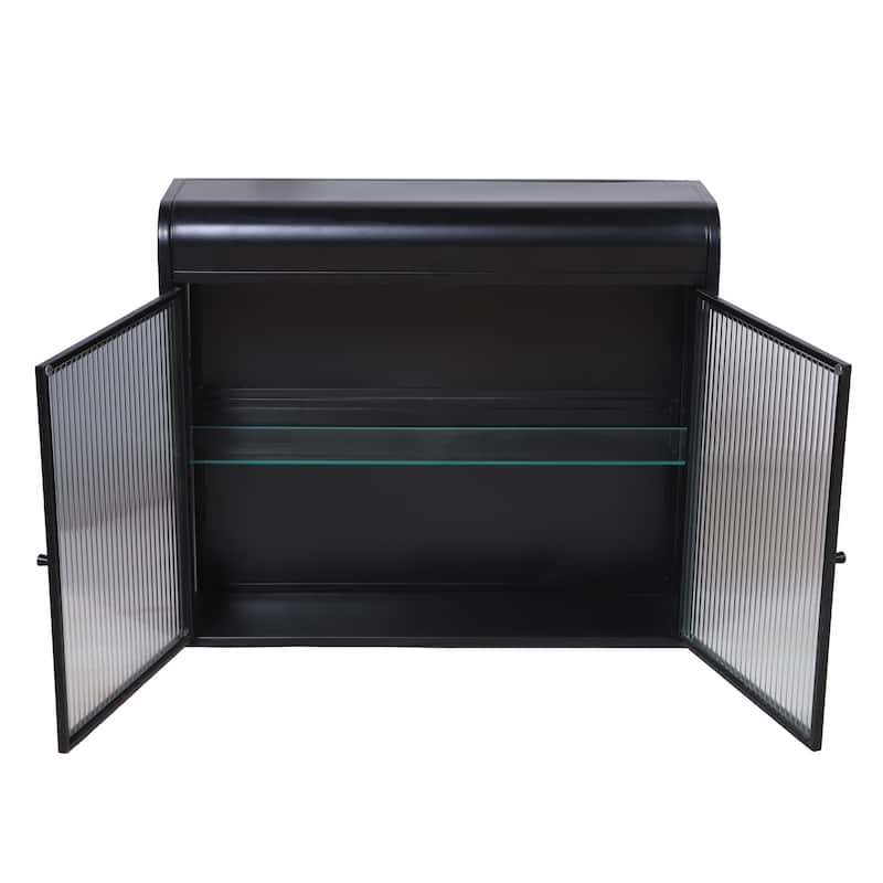 2-Door Wall-Mounted Metal Storage Bathroom Cabinet