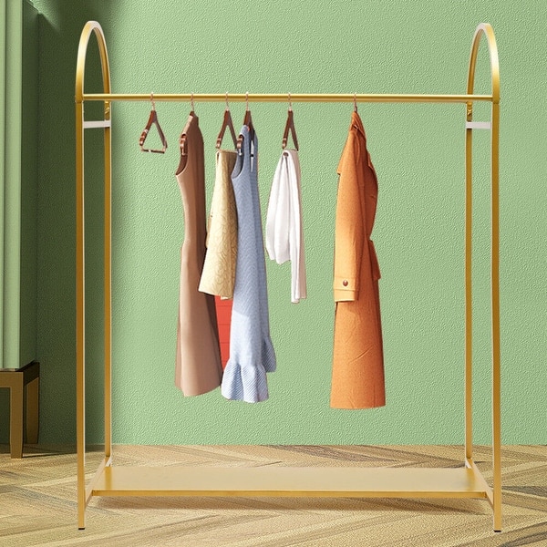 Gold Iron Clothing Rack Shelves Wedding Dress Garment Rack - 45.66'' - Bed  Bath & Beyond - 36224544