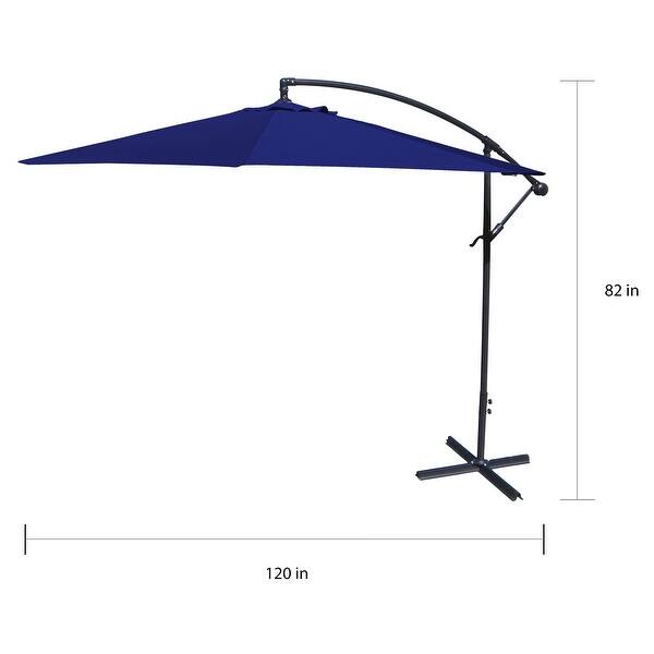 Jordan Manufacturing Steel 10-foot Offset Umbrella