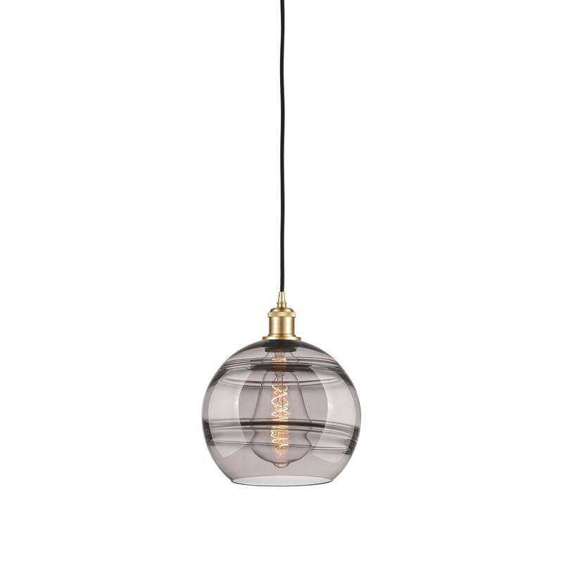 Innovations Lighting 516-1P-12-10 Rochester Pendant Rochester 10" Wide - Satin Gold / Smoked