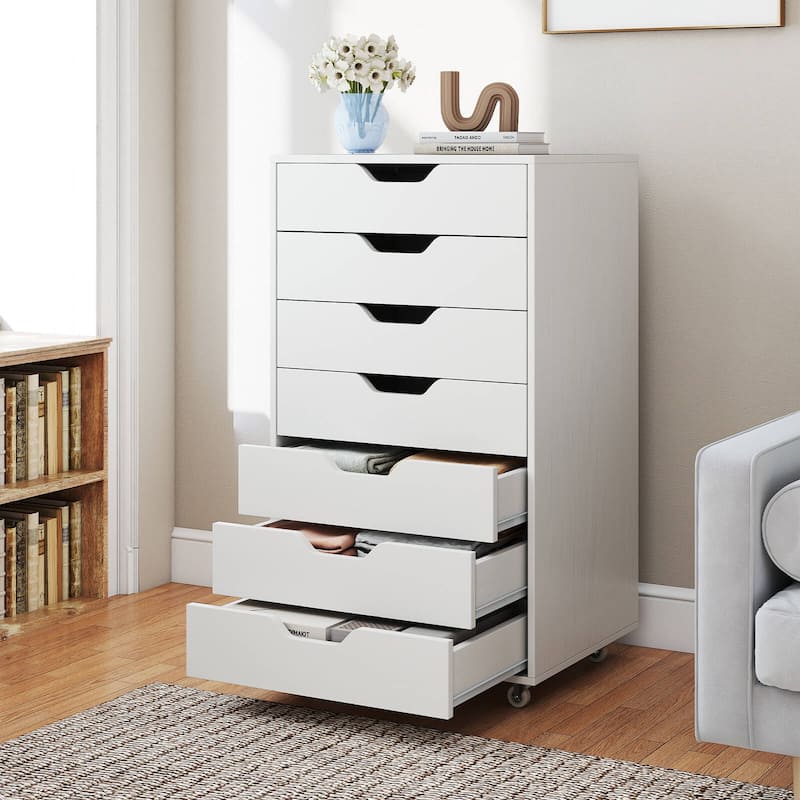 Costway 7-Drawer Chest Mobile File Cabinet Vertical Filing Organizer - See Details
