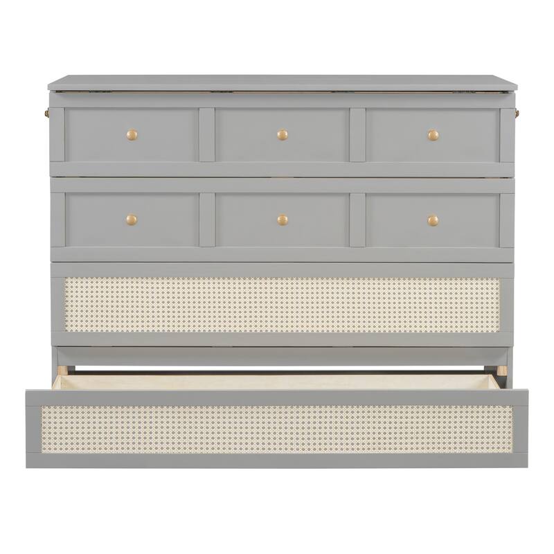 Murphy Bed with Versatile Storage & Large Drawers