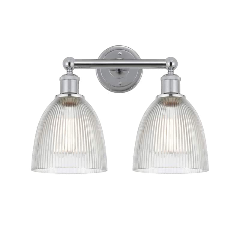 Innovations Lighting 616-2W-12-15 Castile Vanity Castile 2 Light 15" - Polished Chrome / Clear