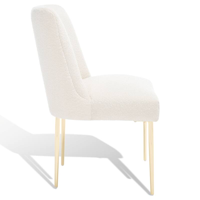 SAFAVIEH Couture Melonie Velvet Accent Chair - Mustard / Brass - 28"x23"x35.3" - 28" W x 23" D x 35" H - 28Wx23Dx35H