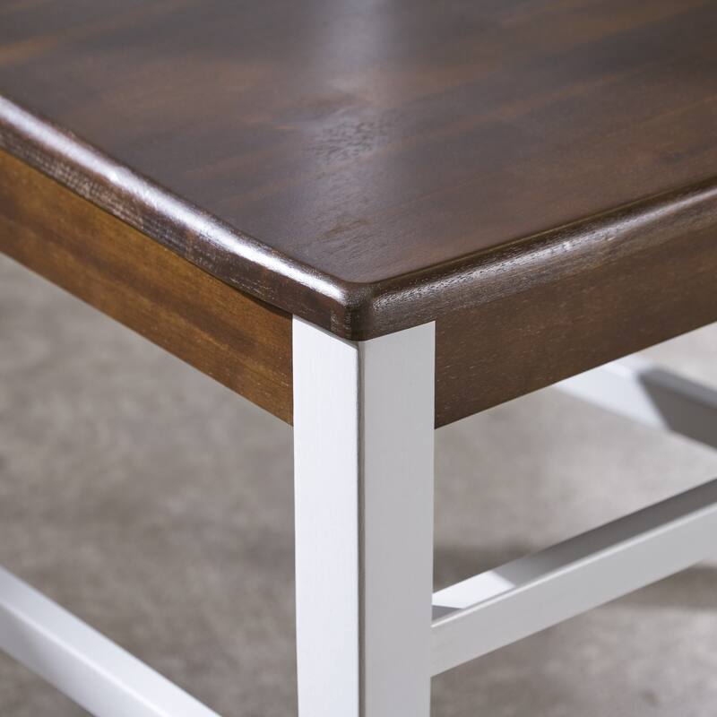Set of 2 Dining Chair Lounge Chair w/X-Shaped Back, White+Walnut