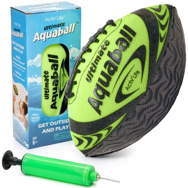 slide 2 of 6, Activ Life Water Football for Pool, Beach, Lake, Waterproof Pool Toys for Kids - Green