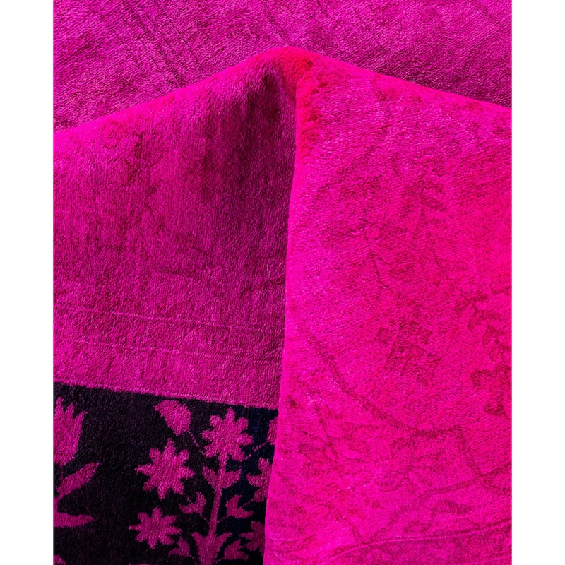 Overdyed One-of-a-Kind Hand-Knotted Area Rug - Pink - 8' 0" x 10' 5"