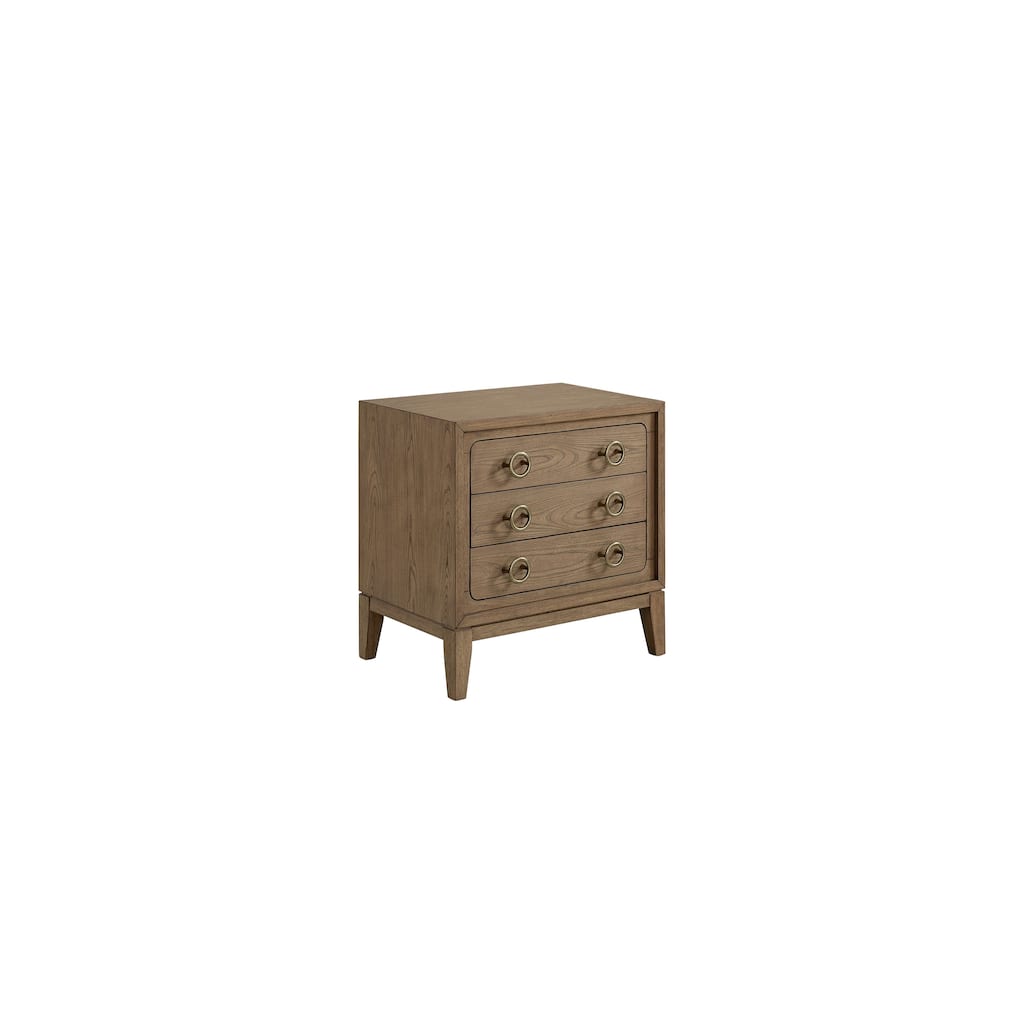 3 Drawer Nightstand with USB in Latte Finish