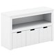 preview thumbnail 14 of 42, Costway Storage Cabinet 3 Drawer Chest w/Wheels Large Storage Cube - See Details