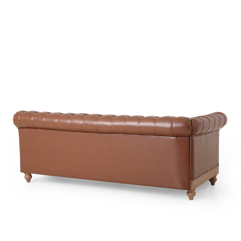 Castalia Chesterfield Tufted 7-seat Sectional Sofa by Christopher Knight Home - 114.00" L x 70.00" W x 31.50" H