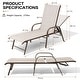 preview thumbnail 2 of 72, Outdoor Patio Lounger Aluminum Adjustable Chaise Lounge Chairs with Arms (Set of 2/4) - See Picture