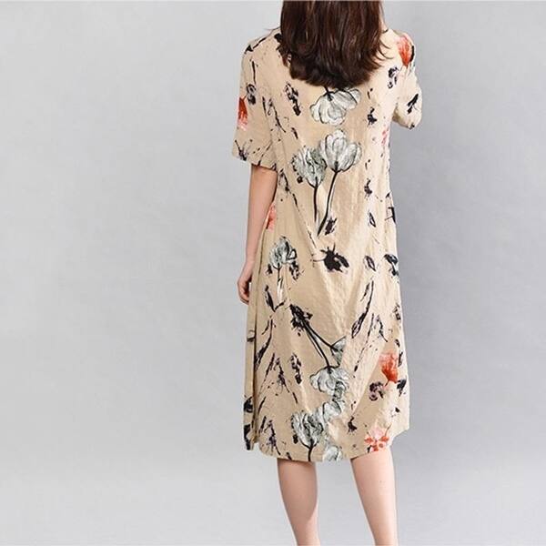 Shop 2018 Summer Dress Casual Plus Size Women Dress Vintage