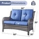 preview thumbnail 2 of 22, Outdoor Furniture Loveseat Couch High Back Wicker Sofa