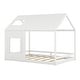 preview thumbnail 1 of 34, Full House Bed with Roof & Window - Pine Wood Playhouse Design White