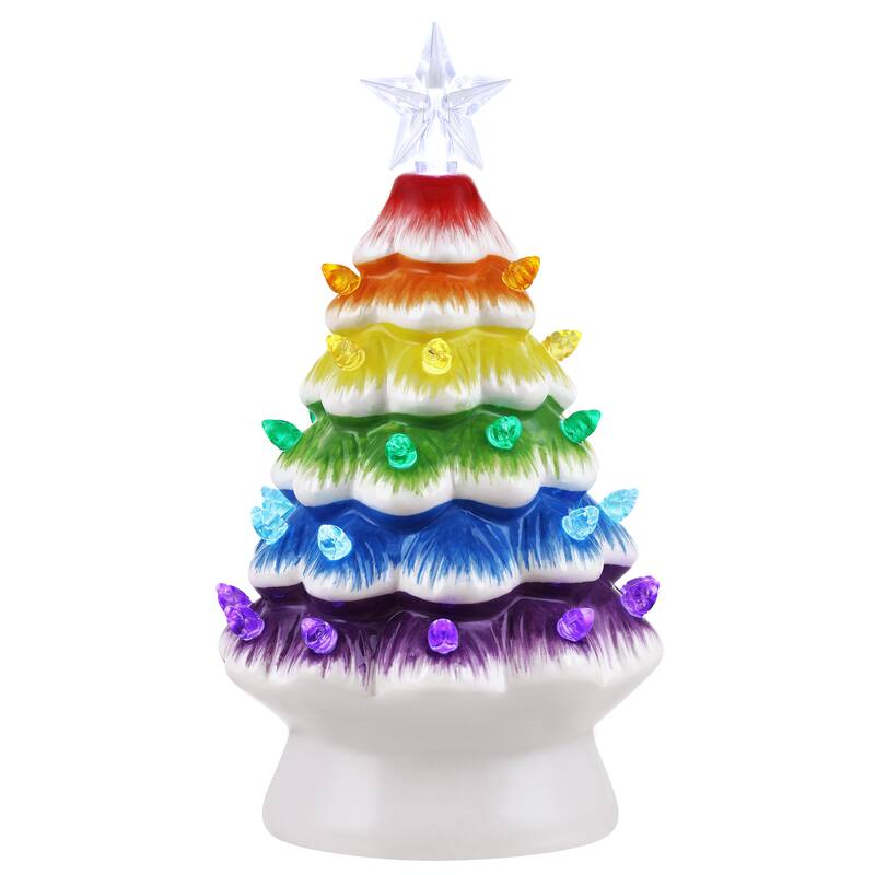 7.5" Nostalgic Ceramic Rainbow Tree