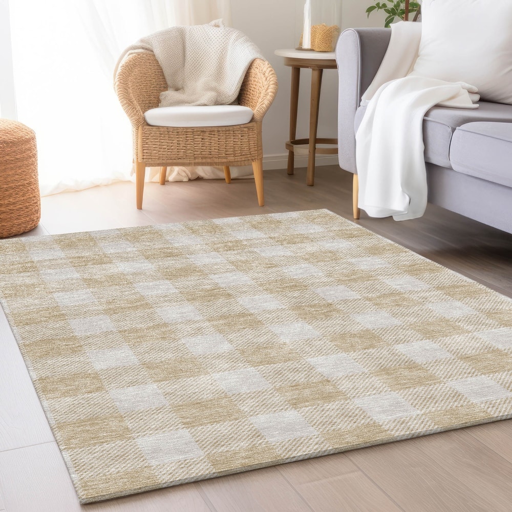 Premium Washable Super Soft Plaid Mayfield Rug