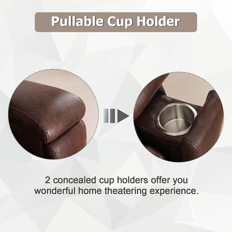 Manual reclining chair with soft and comfortable cushions