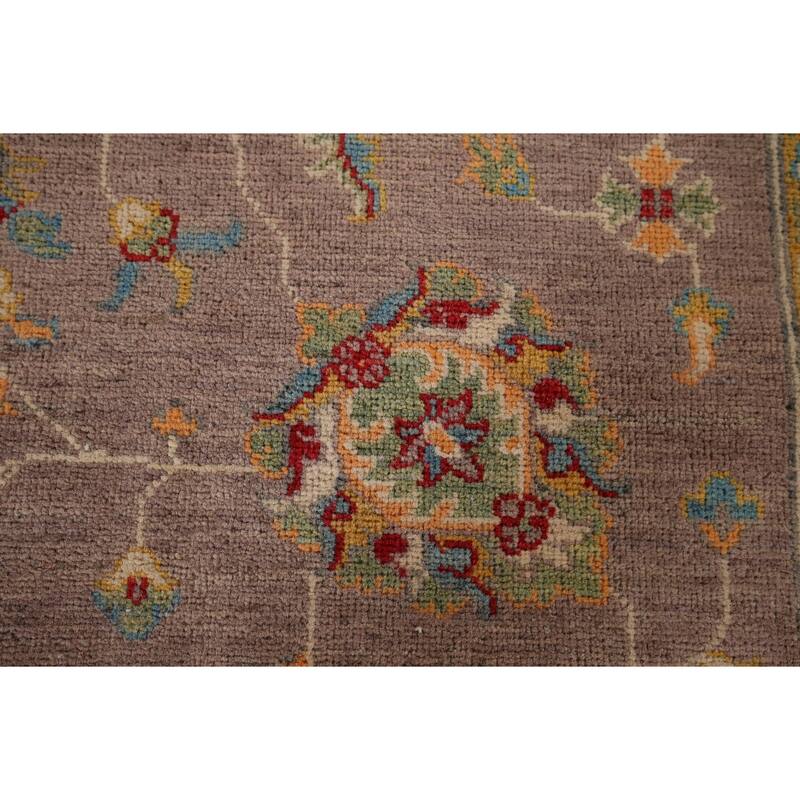 Floral Oushak Oriental Area Rug Handmade Wool Carpet - 6'5" x 9'5"
