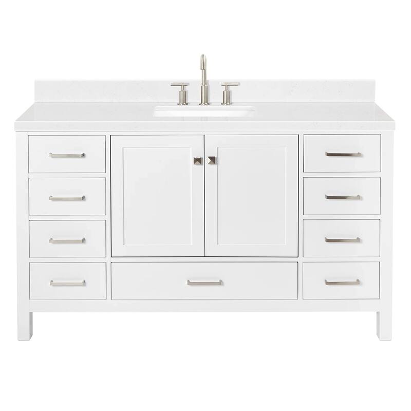 Ariel A060SCQRVO Cambridge 60" Free Standing Single Basin Vanity Set