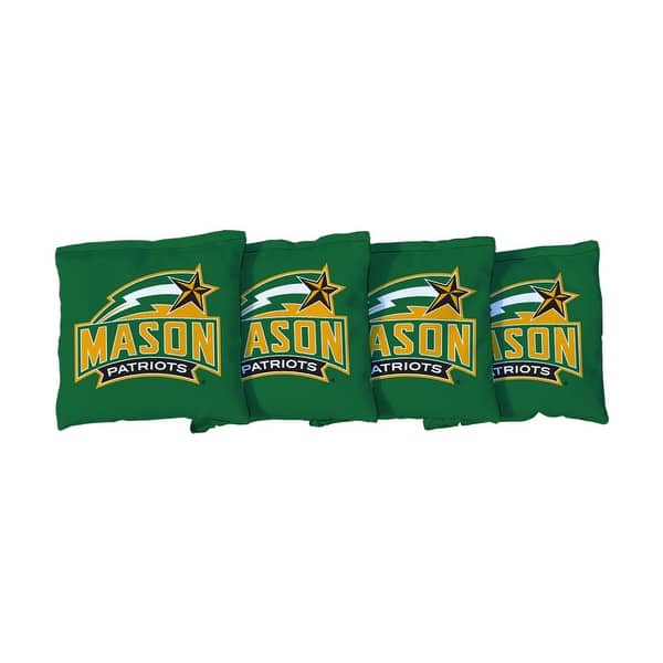 slide 2 of 3, George Mason University Patriots Green Cornhole Bags All-Weather Resin Filled