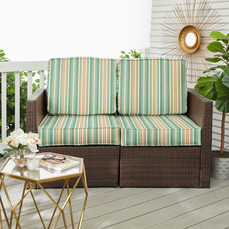 Sorra Home Sunbrella Outdoor Loveseat Cushion Set