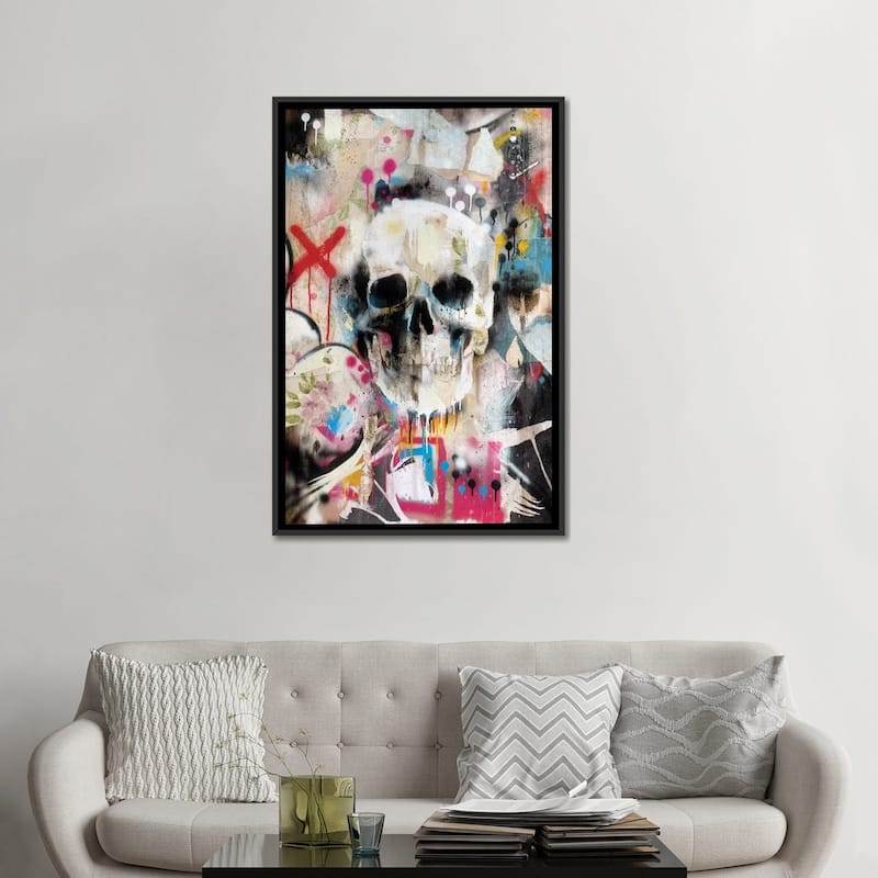 iCanvas "Skull" by Famous When Dead Framed Canvas Print