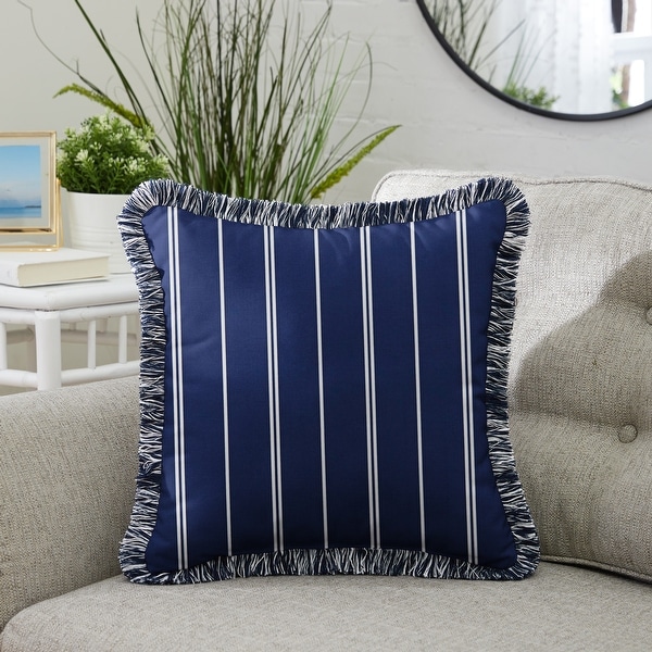 Navy and white hotsell striped outdoor pillows