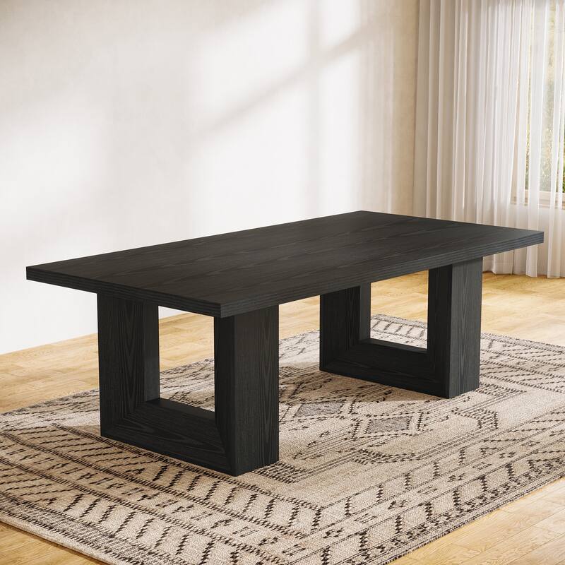63'' Kitchen Dining Table for 6 People, Strong Geometric Legs