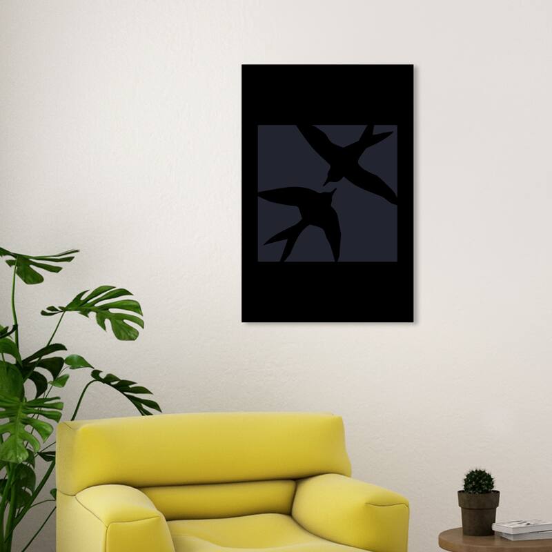 Wynwood Studio Canvas Advertising Maison Boheme Birds Black and Modern & Contemporary Wall Art Canvas Print - 20 x 30