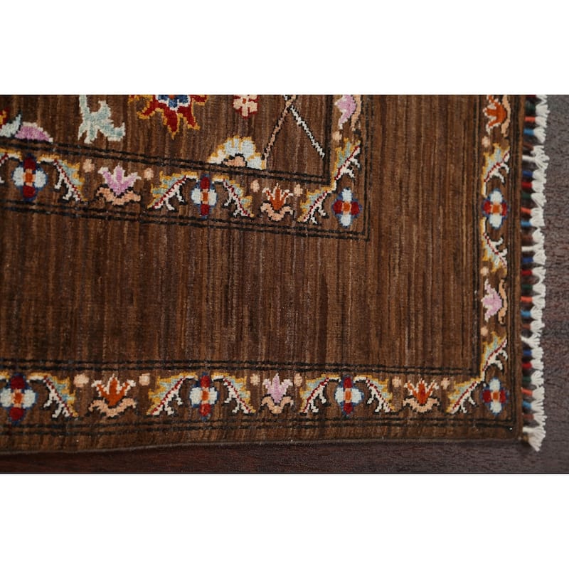 Vegetable Dye Ziegler Oriental Wool Area Rug Hand-knotted Foyer Carpet - 5'1" x 6'9"