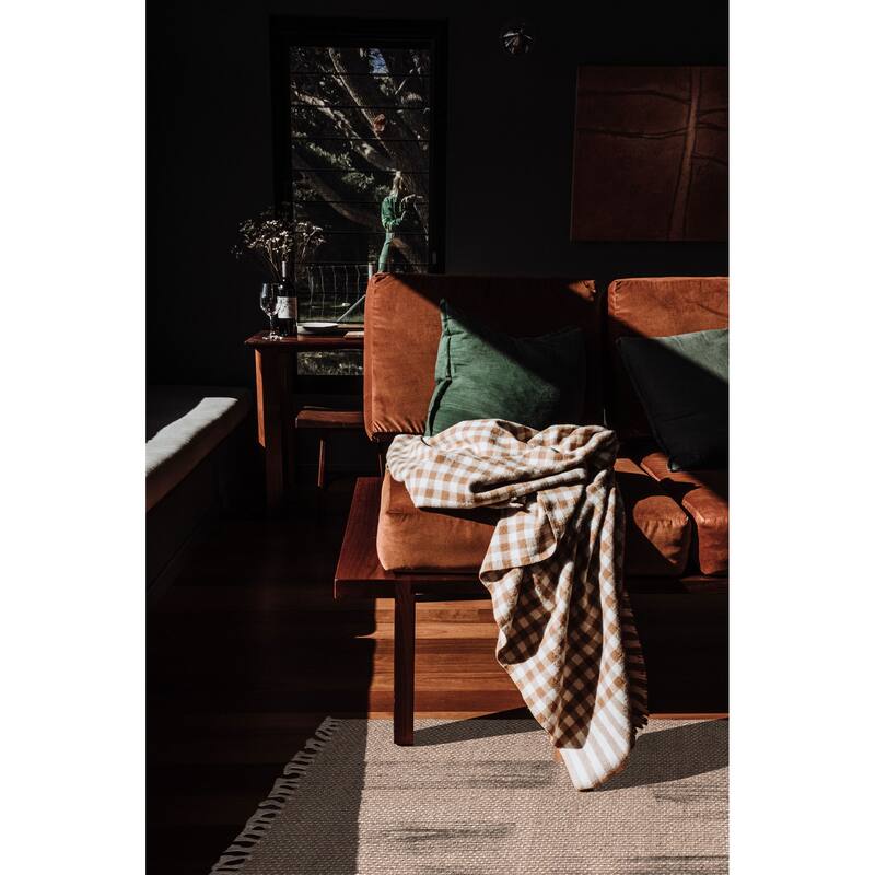 ECARPETGALLERY Braid weave Sienna Taupe Wool Rug - 5'0 x 8'2