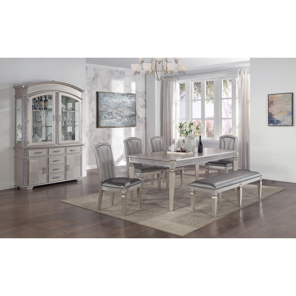 9 piece glass outlet dining table set