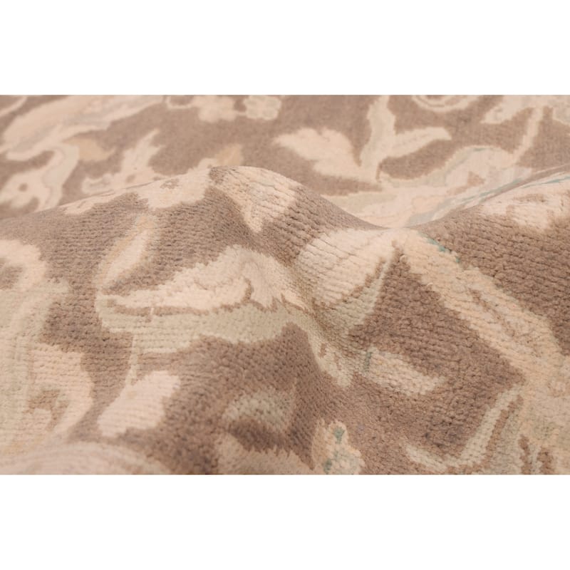 ECARPETGALLERY Hand-knotted Peshawar Oushak Brown Wool Rug - 8'11 x 12'6