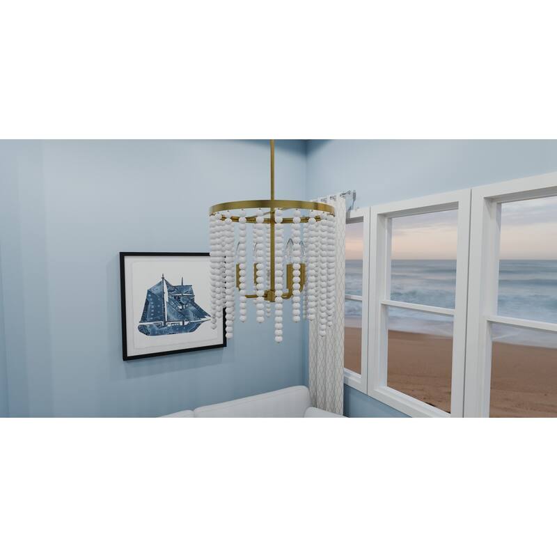 Apelle 4-Light Aged Brass Pendant Light