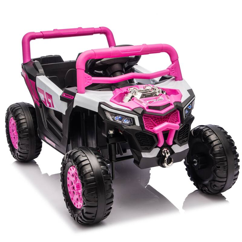 12V Kids Ride On Electric UTV W/2.4G Parents Control, Slow Start & Swing Function, Anti-Slip Wheels