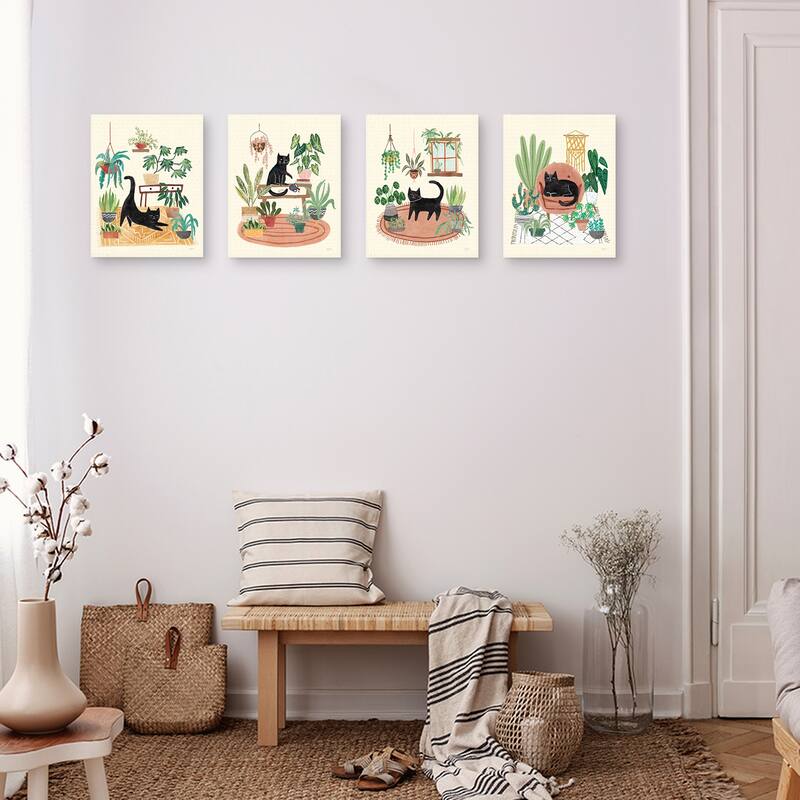 Urban Jungle I, Urban Jungle II, Urban Jungle III, Urban Jungle IV by Mary Urban Canvas Art Prints
