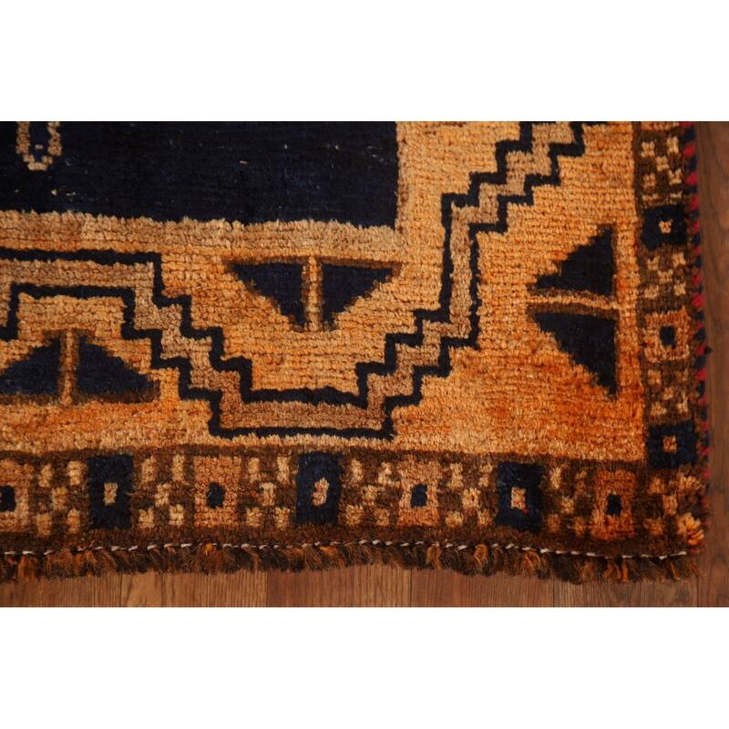 Geometric Lori Persian Antique Area Rug Handmade Wool Carpet - 4'3"x 7'0"