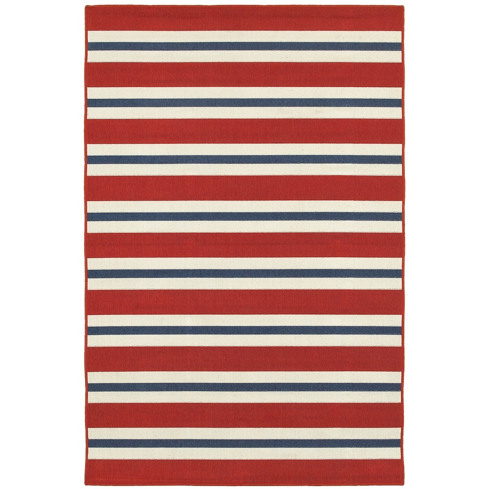 Style Haven Martinique Horizontal Multi-Striped Area Rug