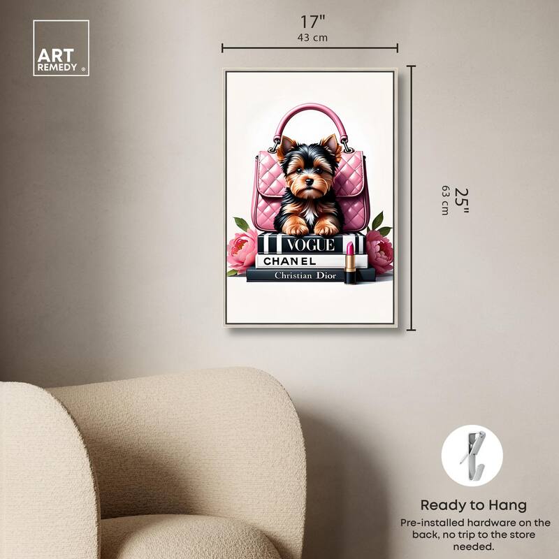 Fashionable Yorkie Canvas by Art Remedy